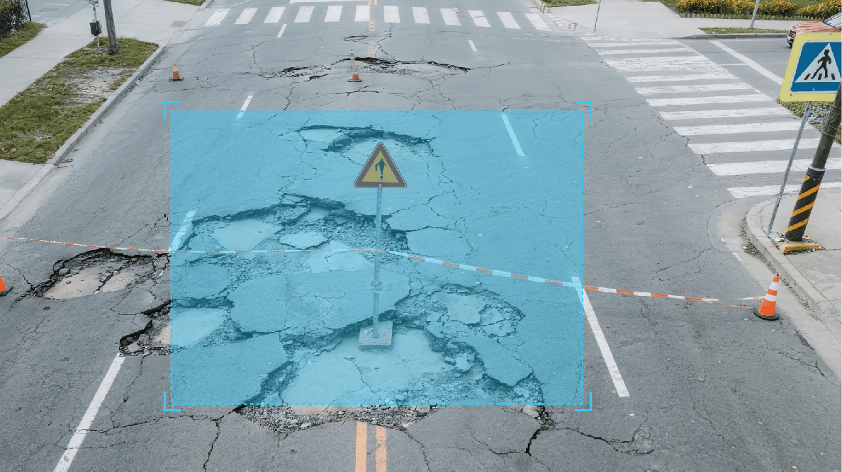 道路坑洼裂缝检测