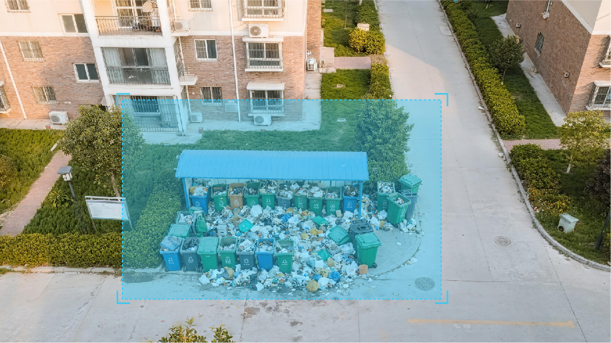 生活垃圾乱堆乱放识别