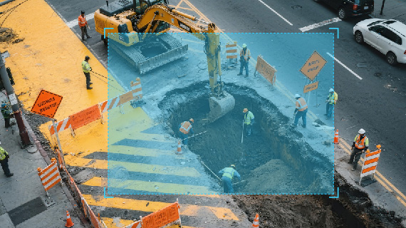 道路占道挖掘识别